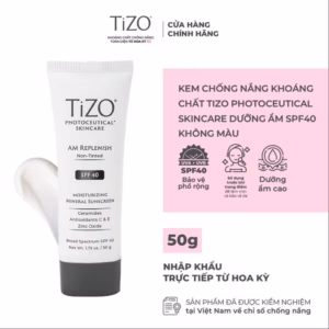 Kem Chống Nắng Khoáng Chất Dưỡng Ẩm Không Màu Spf40 50G Tizo Photoceutical Skincare