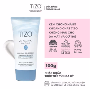 Kem Chống Nắng Khoáng Chất Không Màu Cho Da Mặt Và Cơ Thể Spf40 100G Tizo