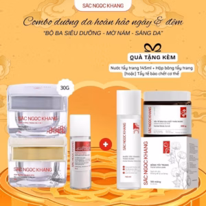 Combo Kem Ngày + Đêm [30G] + Serum Vitamin C [30Ml] - Sắc Ngọc Khang