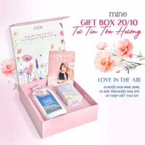 Combo Hộp Quà Tặng Mine Sữa Tắm Love In The Air 470 G + Nước Hoa Love In The Air 30 Ml