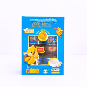 Yến Chưng Sẵn Kids Vị Vani Like Nest 35% ( Giỏ Mini Tiết Kiệm 4 Hũ Yến)