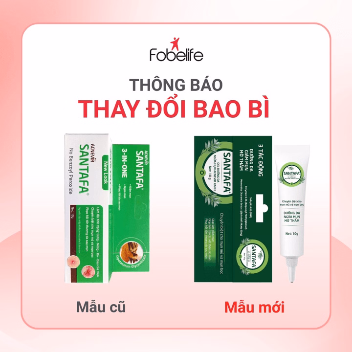 Kem Trị Mụn Bọc, Mụn Mủ Acnevir (Xanh) - Santafa - Ảnh 2