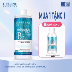 Nước Tẩy Trang Eveline Hyaluronic Clinic B5 Dưỡng Ẩm Da 500Ml