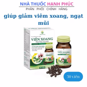 Viên Xoang Thảo Dược Sunshine Giảm Sổ Mũi, Ngạt Mũi, Viên Xoang Hộp 30 Viên - Tradiphar