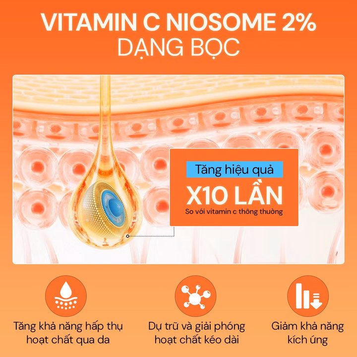 Combo Dưỡng Sáng Mờ Thâm Nám Serum & Kem Dưỡng Vitamin C Niosome Whitening Complex Oribe - Ảnh 6