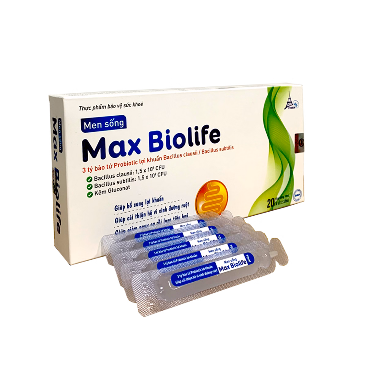 Ống Uống Men Vi Sinh Hỗ Trợ Tiêu Hóa Max Biolife - Pháp Effiel - Ảnh 5