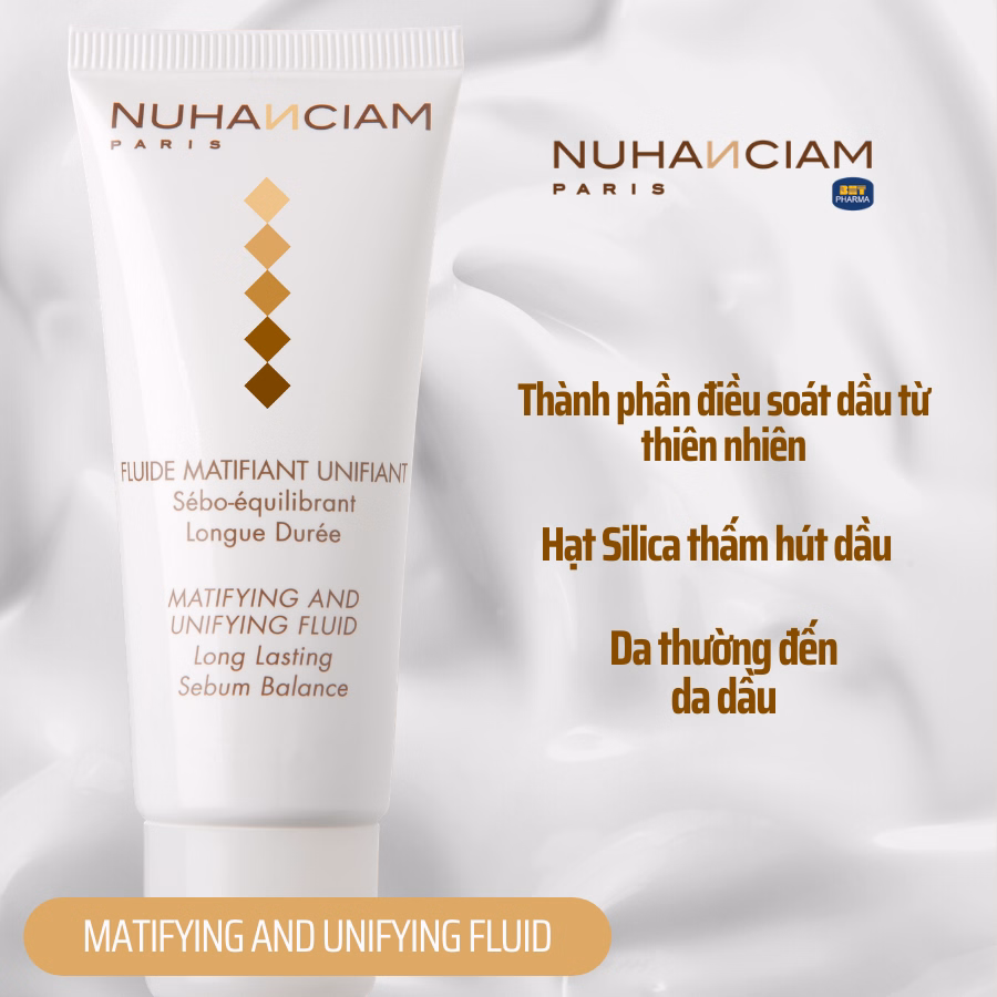 Kem Dưỡng Kiềm Dầu Matifying And Unifying Fluid 40Ml - Nuhanciam - Ảnh 3