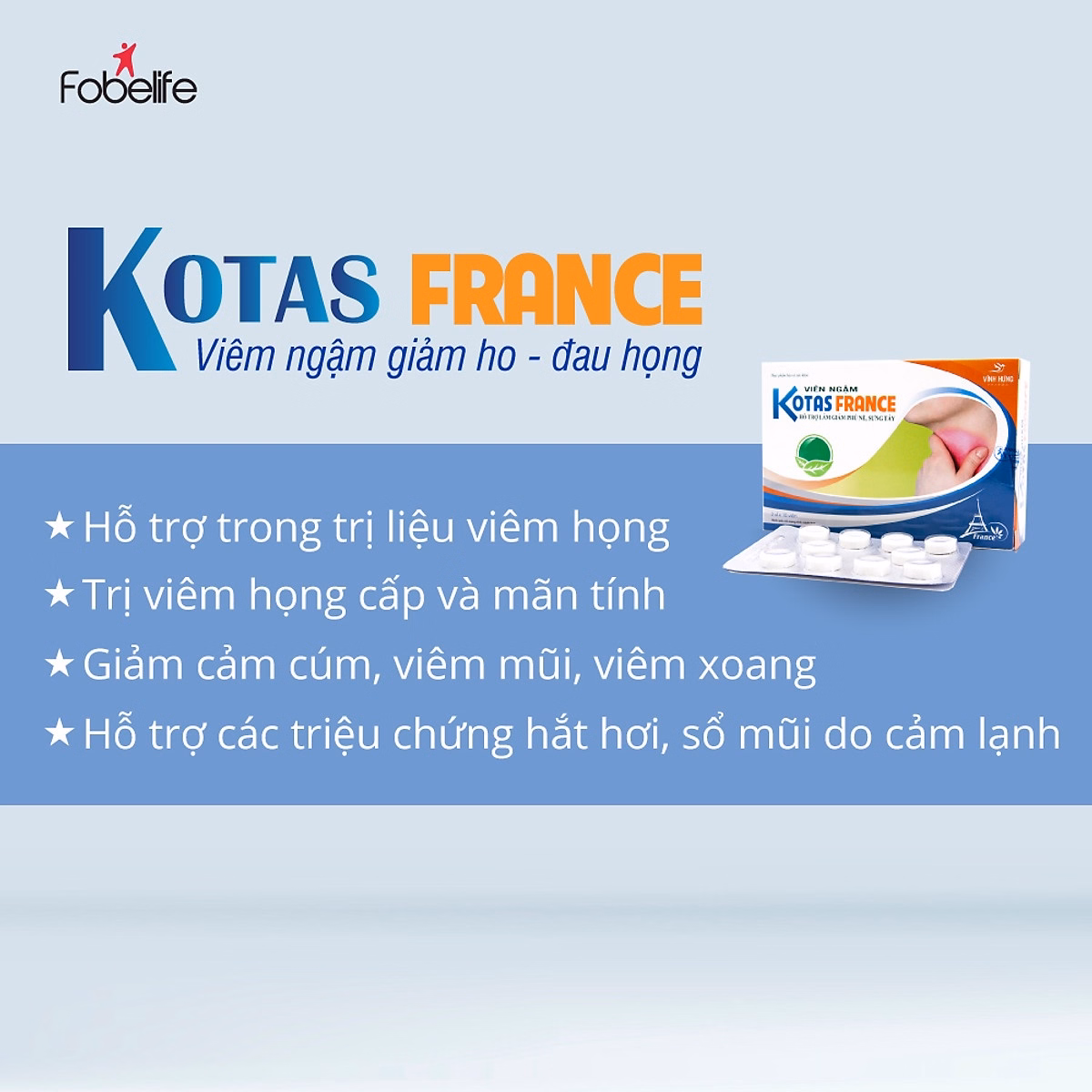 Viên Ngậm Ho, Hỗ Trợ Làm Giảm Phù Nề, Sưng Tấy Kotas Kotas - Pháp Effiel - Ảnh 4