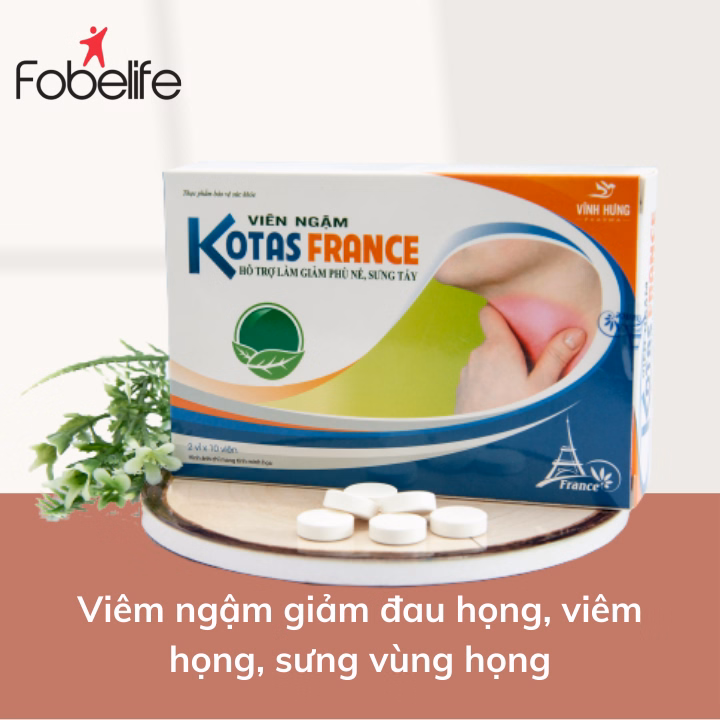 Viên Ngậm Ho, Hỗ Trợ Làm Giảm Phù Nề, Sưng Tấy Kotas Kotas - Pháp Effiel - Ảnh 3