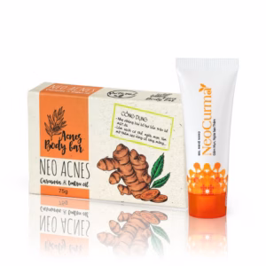Bộ Đôi Giảm Mụn Mờ Thâm Lưng, Body - Xà Phòng Nghệ 75G Và Gel Nghệ Nano Neocurma 20G - Neo Acnes