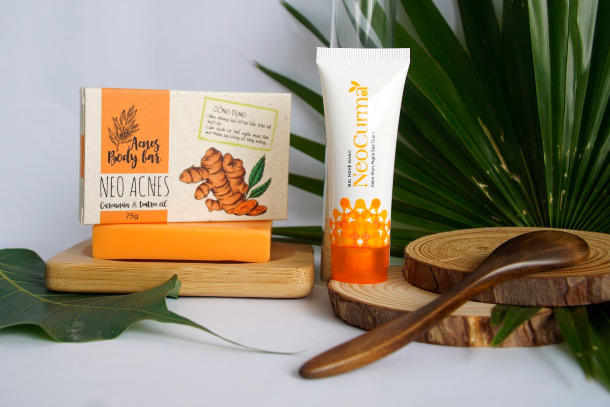 Bộ Đôi Giảm Mụn Mờ Thâm Lưng, Body - Xà Phòng Nghệ 75G Và Gel Nghệ Nano Neocurma 20G - Neo Acnes - Ảnh 5