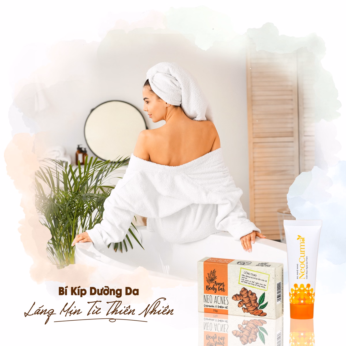 Bộ Đôi Giảm Mụn Mờ Thâm Lưng, Body - Xà Phòng Nghệ 75G Và Gel Nghệ Nano Neocurma 20G - Neo Acnes - Ảnh 4