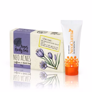 Bộ Đôi Giảm Mụn Mờ Thâm Lưng, Body - Xà Phòng Saffron 75G Và Gel Nghệ Nano Neocurma 20G - Neo Acnes