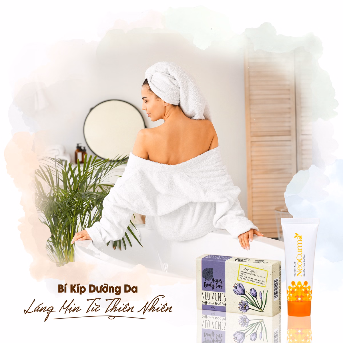 Bộ Đôi Giảm Mụn Mờ Thâm Lưng, Body - Xà Phòng Saffron 75G Và Gel Nghệ Nano Neocurma 20G - Neo Acnes - Ảnh 4