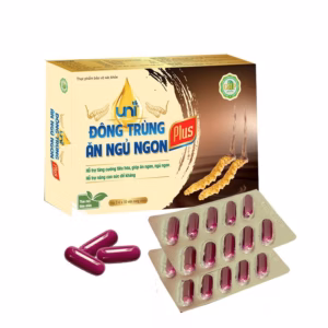 Đông Trùng Ăn Ngủ Ngon Plus Hộp 30 Viên - Uni Pharma