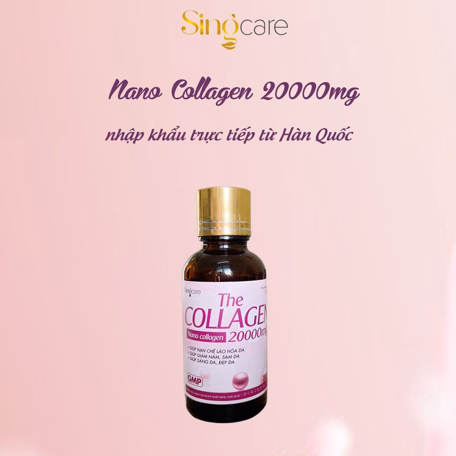 Nước Uống Collagen 20000Mg Giảm Nám Da,Sạm Da, Chống Lão Hóa,Sáng Da, Đẹp Da - Singcare - 10 Lọ/Hộp - Ảnh 6