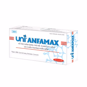 Viên Uống Hỗ Trợ Làm Giảm Sưng, Phù Nề, Tụ Máu Do Viêm, Do Chấn Thương Phần Mềm Anfamax - Unipharma