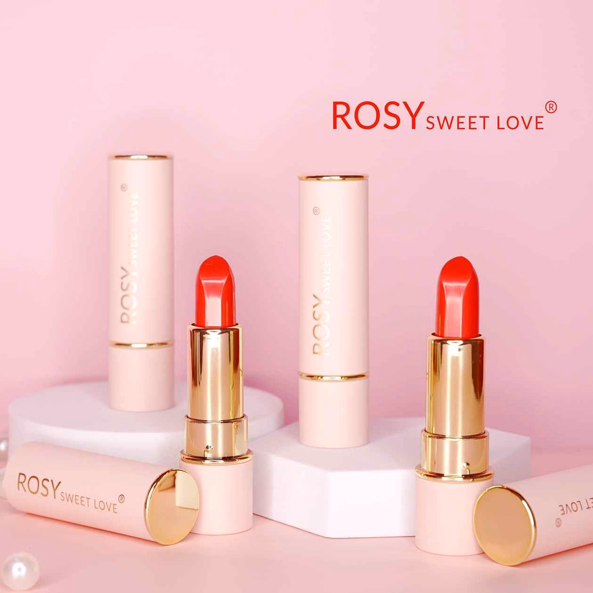 Combo 2 Son Sáp Lì Sweet Love - Rosy
