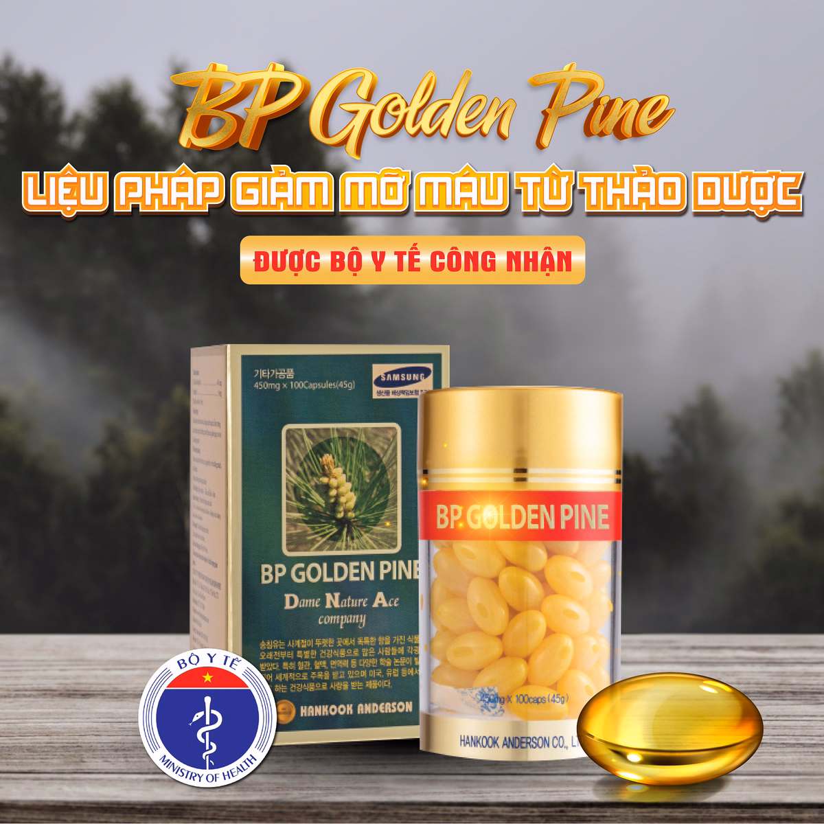 Tinh Dầu Thông Đỏ Bp Golden Pine - Bp Pharma - Hộp 100 Viên - Ảnh 3