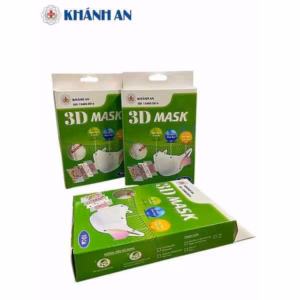 [Hộp] Khẩu Trang Y Tế Kháng Khuẩn 4 Lớp Người Lớn 3D Mask - Khánh An - Hộp 10 Cái