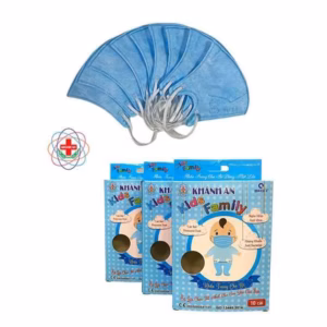 [Hộp] Khẩu Trang Y Tế Kháng Khuẩn 4 Lớp Cho Bé Kids Family - Khánh An - Hộp 10 Cái