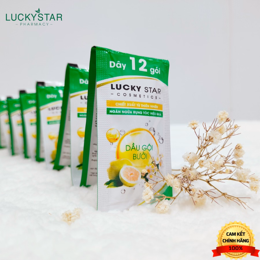 Dầu Gội Tinh Dầu Bưởi Dây 12 Gói - Lucky Star - Ảnh 3