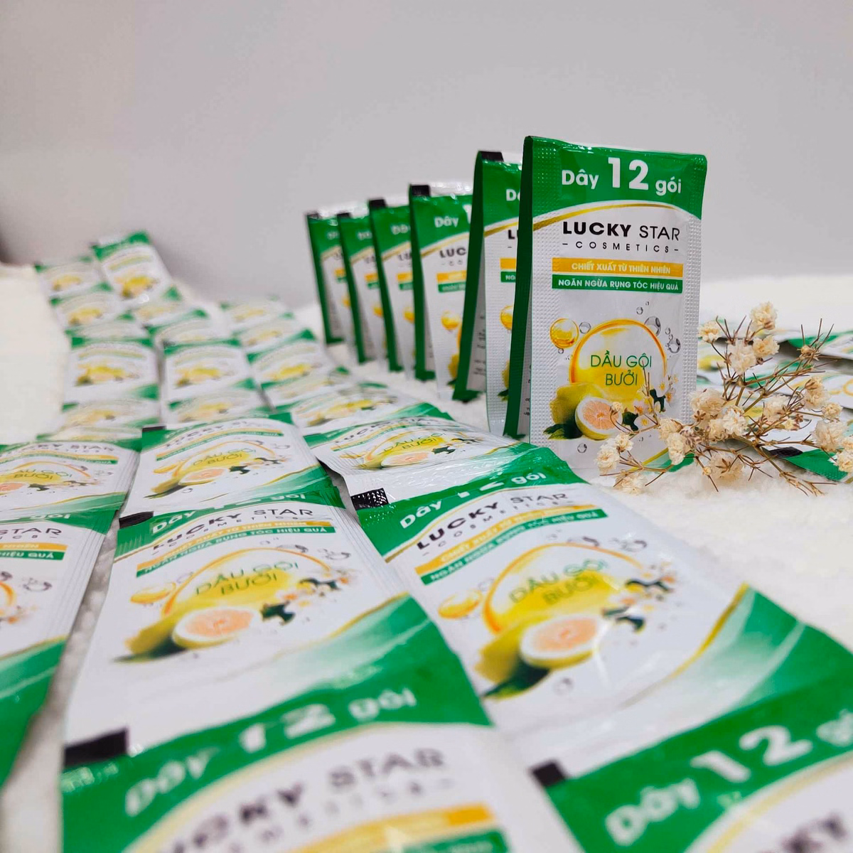 Dầu Gội Tinh Dầu Bưởi Dây 12 Gói - Lucky Star - Ảnh 6