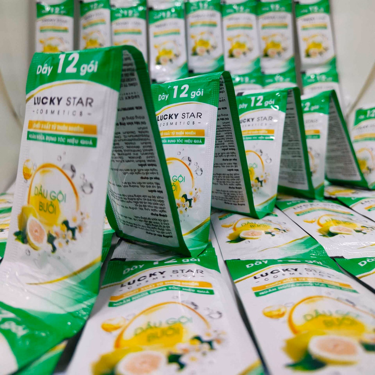 Dầu Gội Tinh Dầu Bưởi Dây 12 Gói - Lucky Star - Ảnh 7