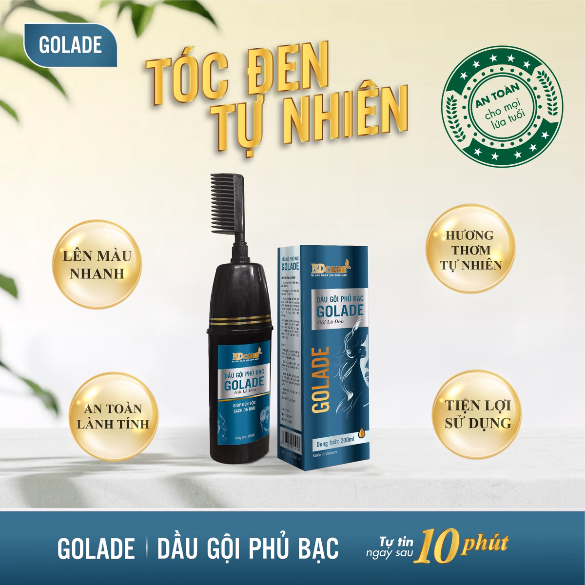 Dầu Gội Phủ Bạc Golade 200Ml - Bdcare - Ảnh 5