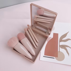 Bộ Cọ Trang Điểm Kèm Gương 5 Món - Su