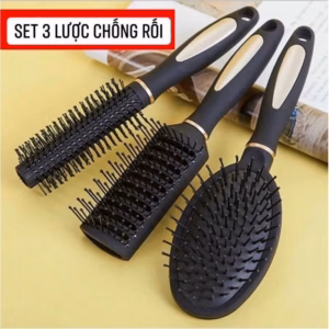 Set 3 Lược Chống Rối Tóc Cao Cấp - Su
