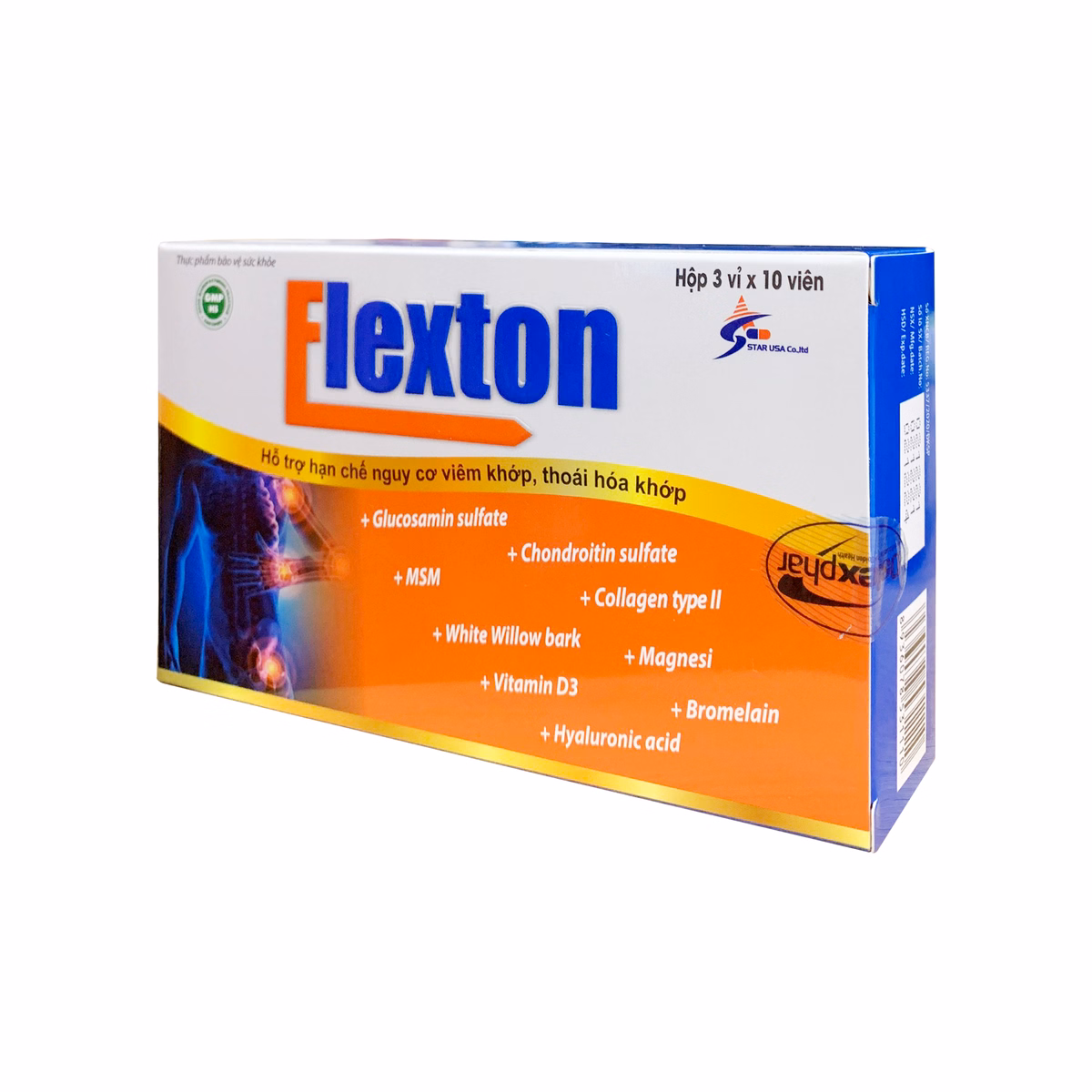 Viên Uống Hỗ Trợ Hạn Chế Nguy Cơ Viêm Khớp, Thoái Hóa Khớp Flexton - Starusa - Ảnh 2