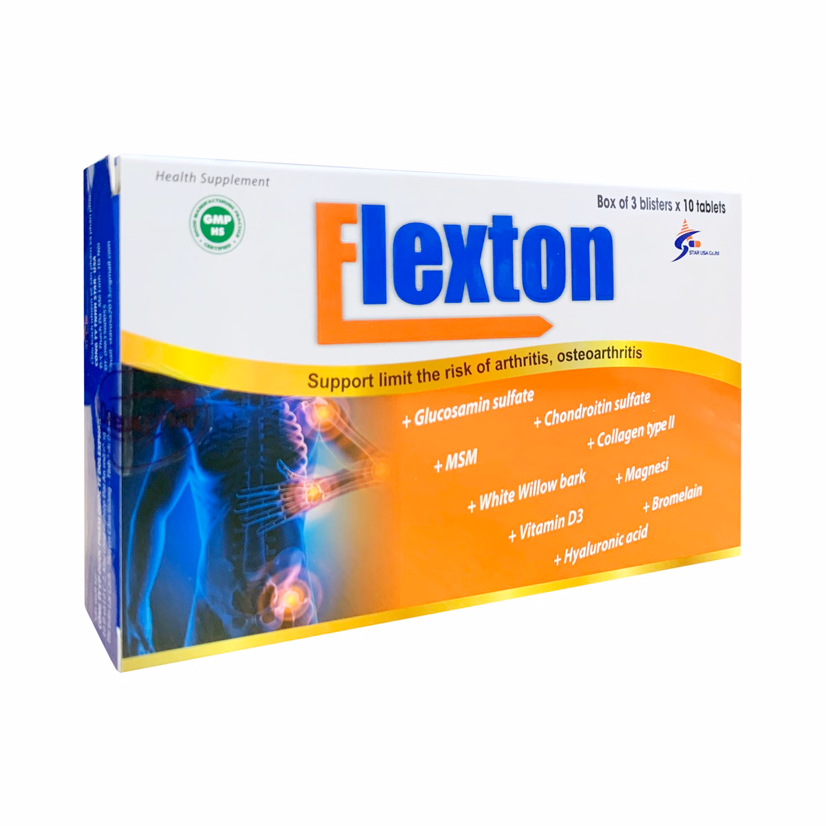 Viên Uống Hỗ Trợ Hạn Chế Nguy Cơ Viêm Khớp, Thoái Hóa Khớp Flexton - Starusa - Ảnh 3