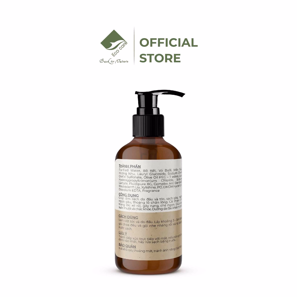 Dầu Gội Thảo Dược True Organic 300Ml - Ecocare - Ảnh 2