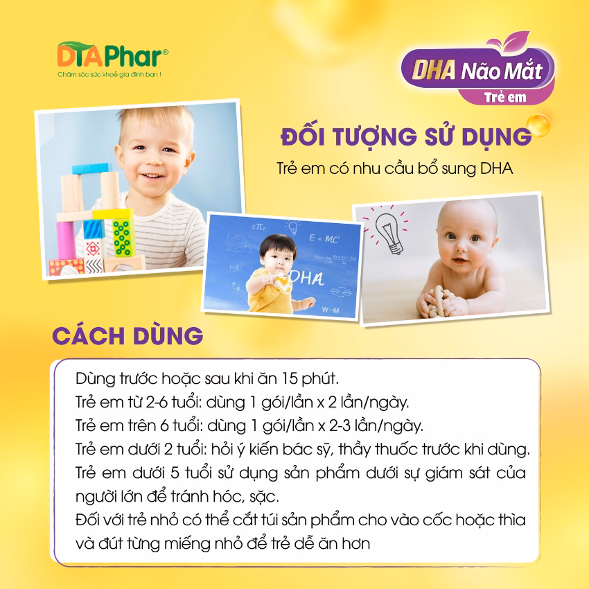 Thạch Dha Não Mắt Hỗ Trợ Tăng Đề Kháng Tốt Cho Não Bộ Thị Lực Cho Bé Hộp 20 Gói - Ảnh 4