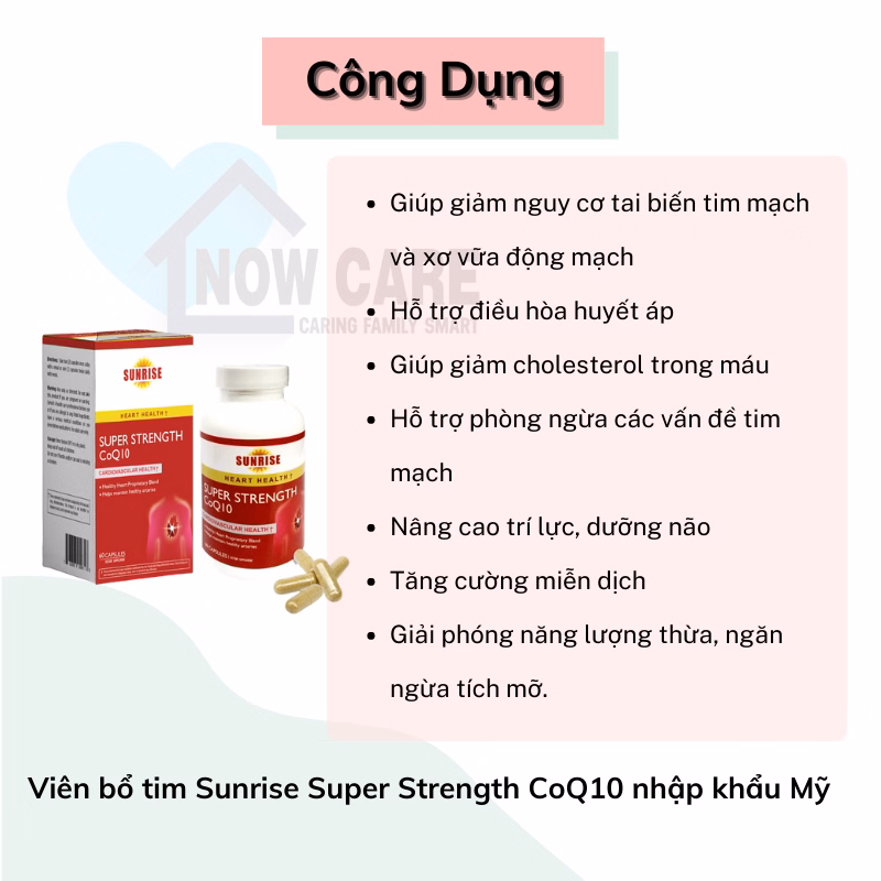 Viên Bổ Tim Super Strength Coq10 - Sunrise - Ảnh 4