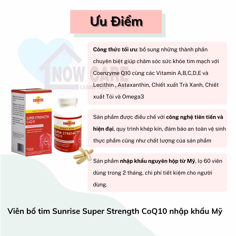 Viên Bổ Tim Super Strength Coq10 - Sunrise - Ảnh 5