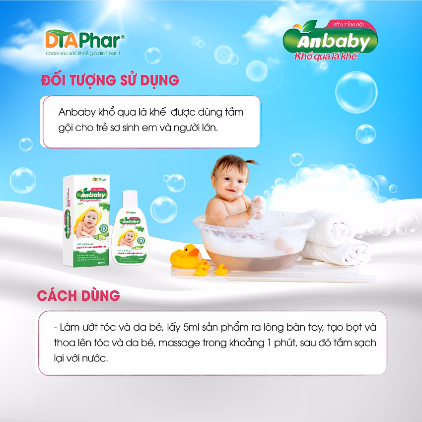 Sữa Tắm Gội Anbaby Khổ Qua Lá Khế Giúp Làm Dịu Mát Và Ngăn Ngừa Rôm Sảy Duy Trì Độ Ẩm Chai 100Ml - Ảnh 3