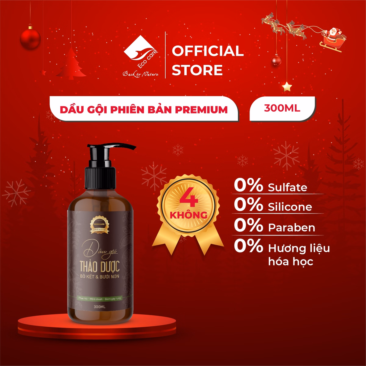 Dầu Gội Thảo Dược Premium 300Ml - Ecocare