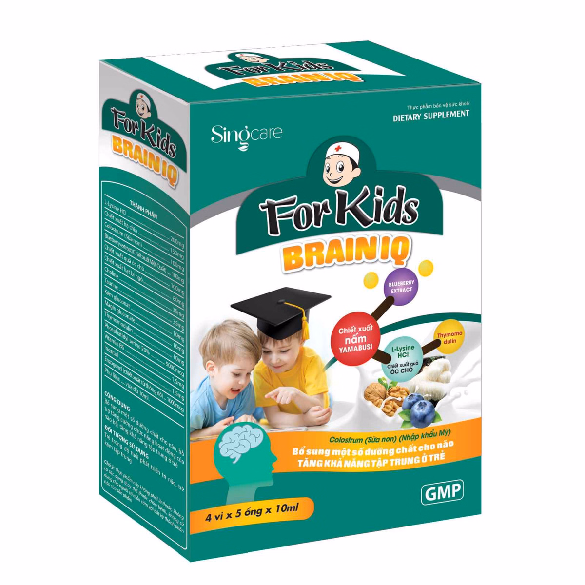 Ống Uống For Kids Brain Iq Bổ Sung Taurine,Choline, Vitamin B6 Hổ Trợ Phát Triển Trí Não 20 Ống- Singcare - Ảnh 9