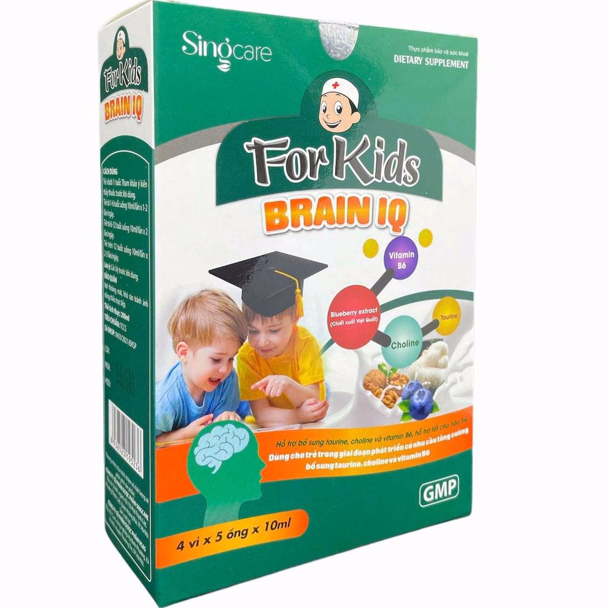 Ống Uống For Kids Brain Iq Bổ Sung Taurine,Choline, Vitamin B6 Hổ Trợ Phát Triển Trí Não 20 Ống- Singcare - Ảnh 10