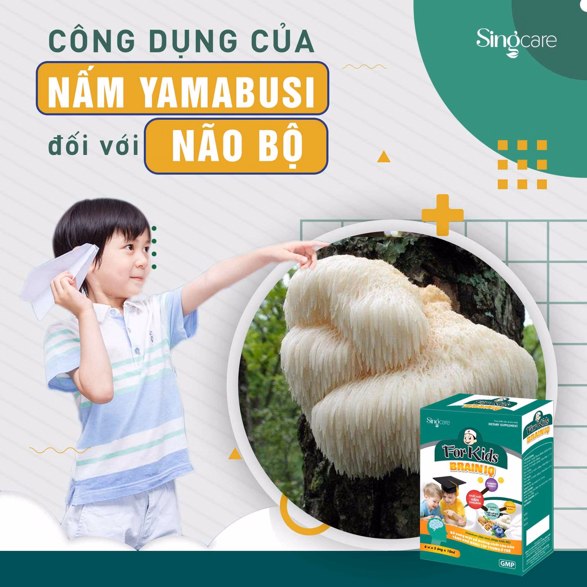 Ống Uống For Kids Brain Iq Bổ Sung Taurine,Choline, Vitamin B6 Hổ Trợ Phát Triển Trí Não 20 Ống- Singcare - Ảnh 4