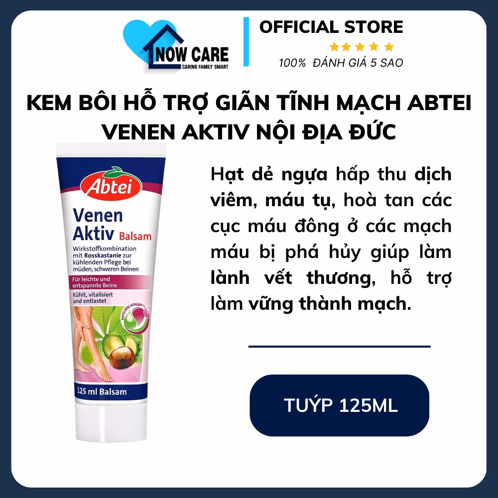 Kem Bôi Giãn Tĩnh Mạch Venen Aktiv 125Ml - Abtei - Ảnh 7