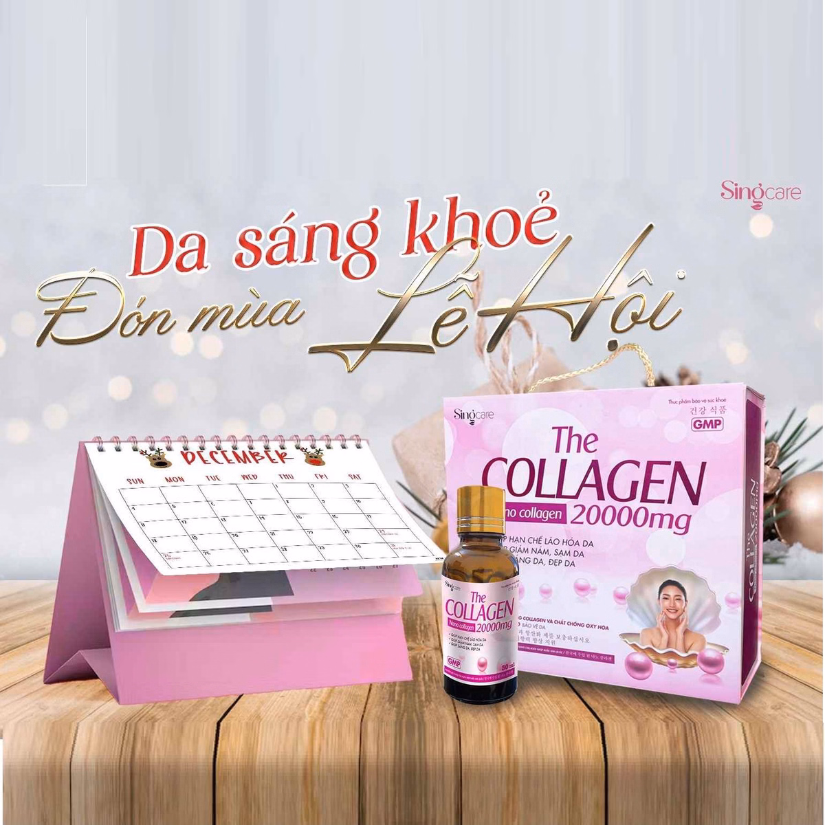 Nước Uống Collagen 20000Mg Giảm Nám Da,Sạm Da, Chống Lão Hóa,Sáng Da, Đẹp Da - Singcare - 10 Lọ/Hộp - Ảnh 8