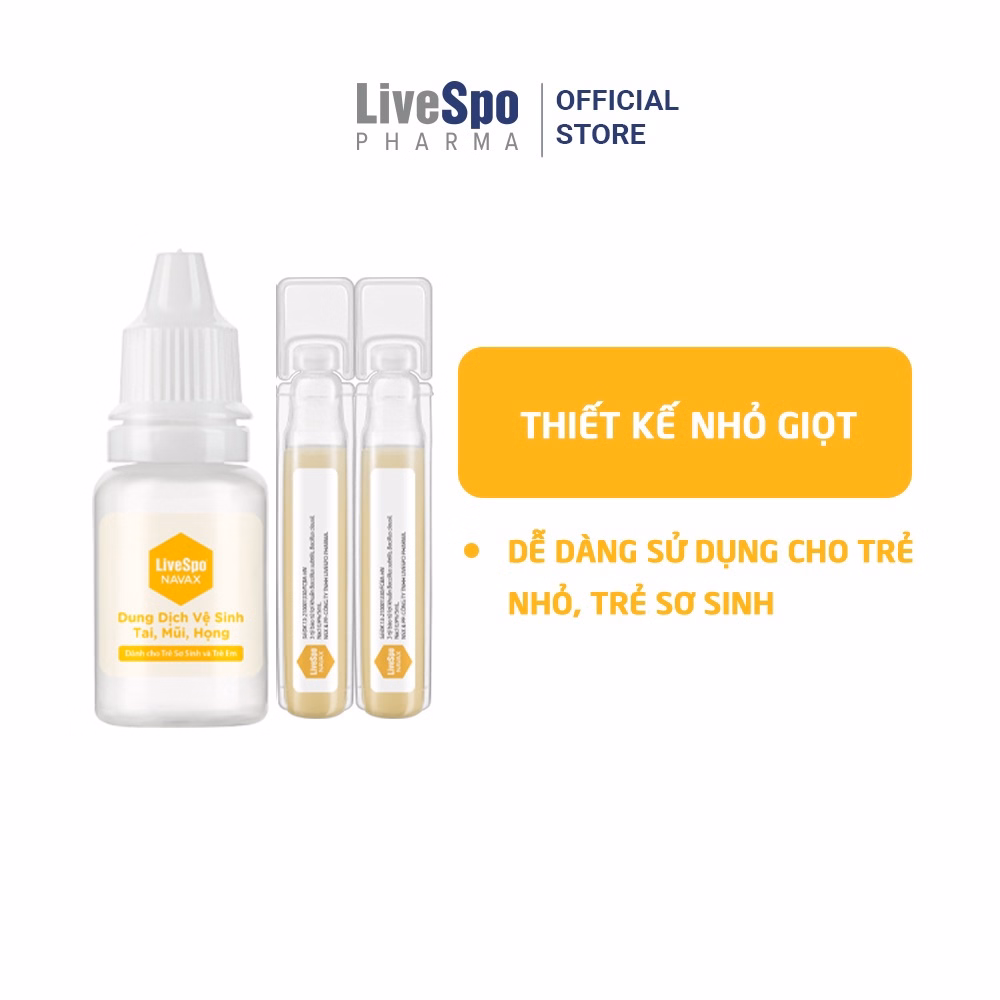 Nhỏ Mũi Chứa Bào Tử Lợi Khuẩn Livespo Navax Kids Hộp 5 Ống - Livespo Pharma - Ảnh 2