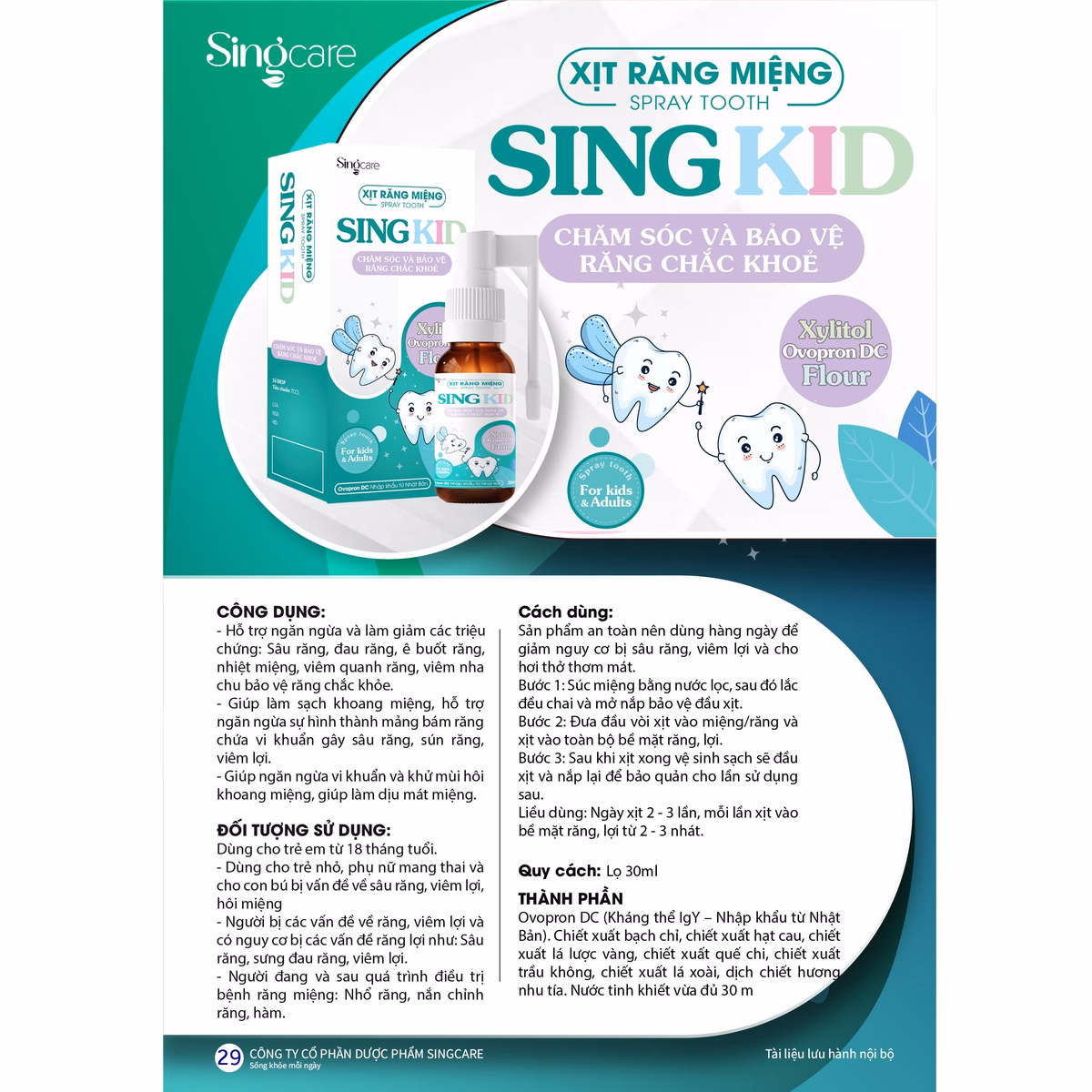 Xịt Răng Miệng Singkids - Singcare - Ảnh 4