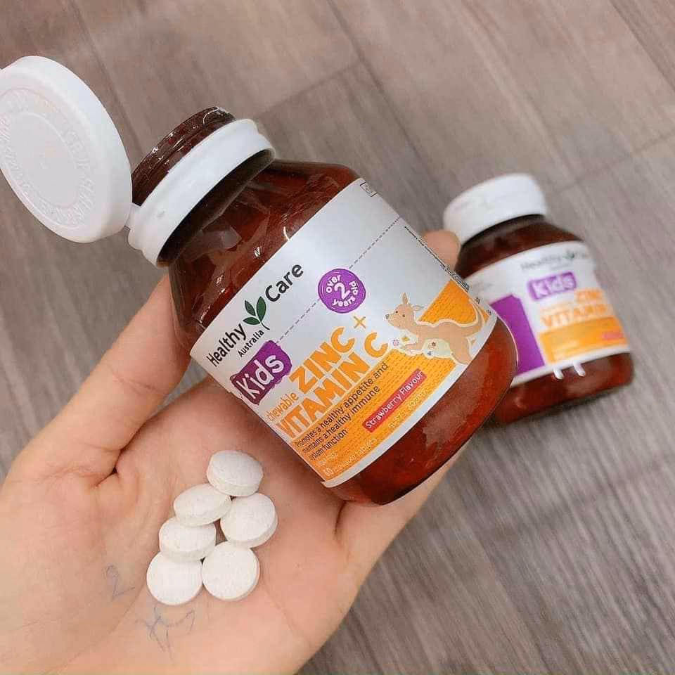 Viên Nhai Tăng Đề Kháng Zinc Vitamin C - Healthy Care - Ảnh 3