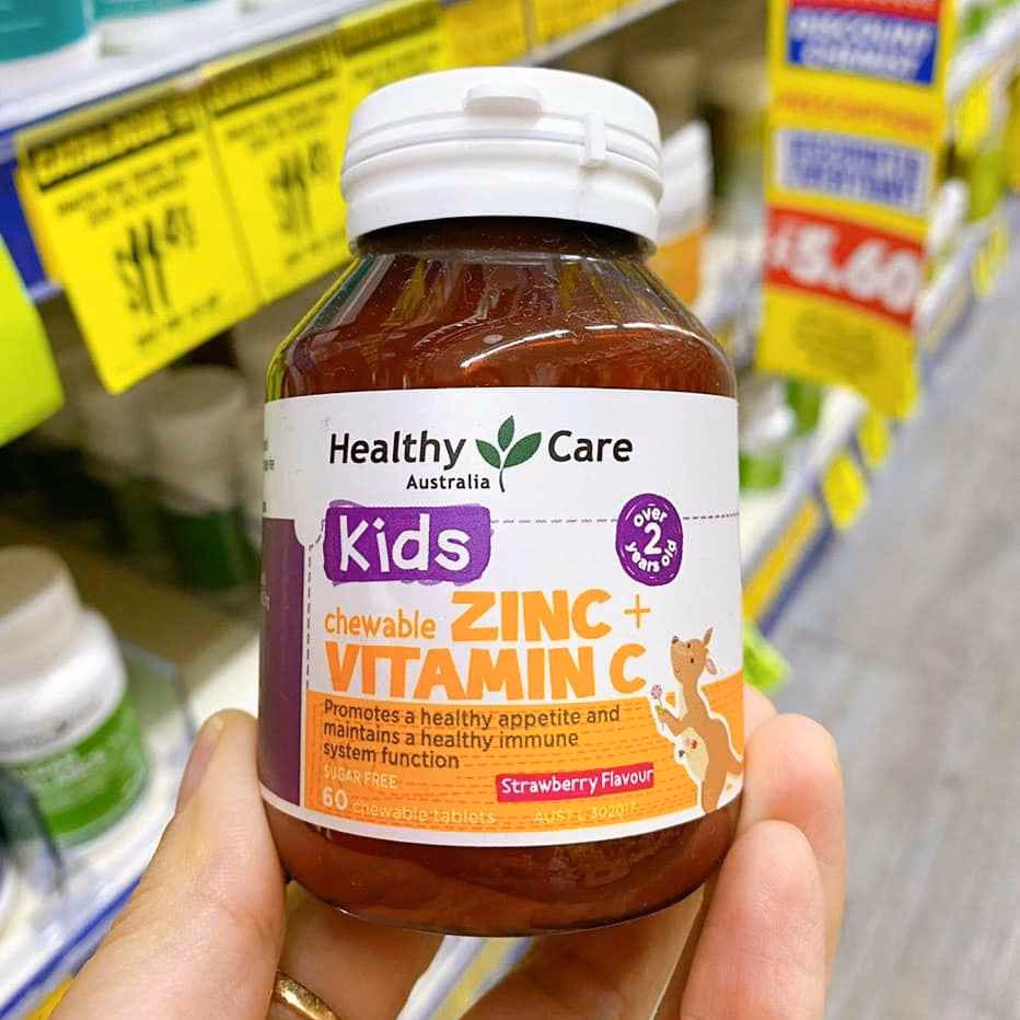 Viên Nhai Tăng Đề Kháng Zinc Vitamin C - Healthy Care - Ảnh 4