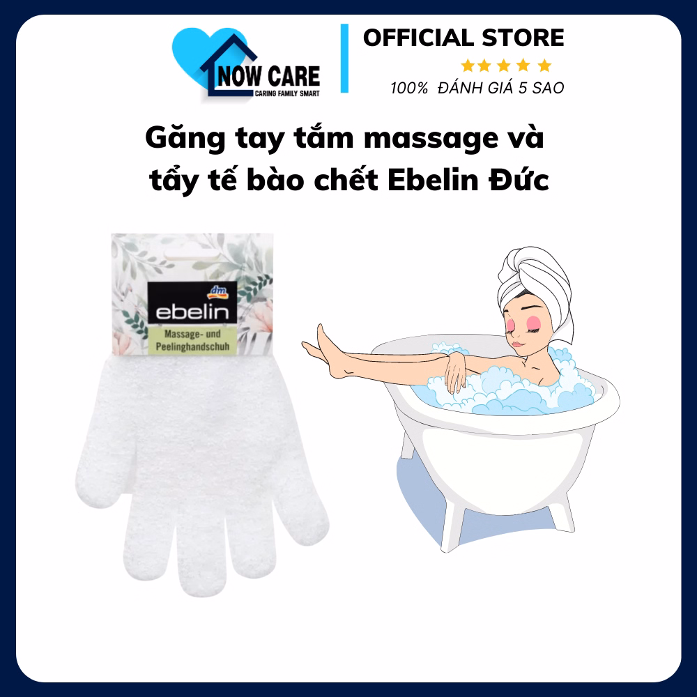Găng Tay Tắm Massage Và Tẩy Tế Bào Chết Đức - Ebelin