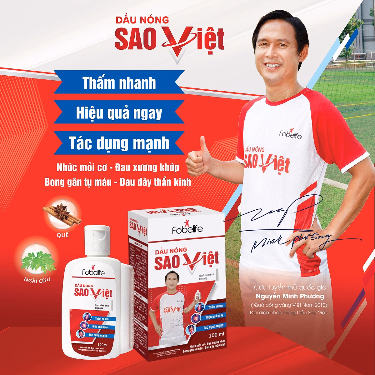 Dầu Nóng Sao Việt Hỗ Trợ Giảm Đau Tan Máu Bầm, Đau Nhức Xương Khớp - Fobelife - Ảnh 3